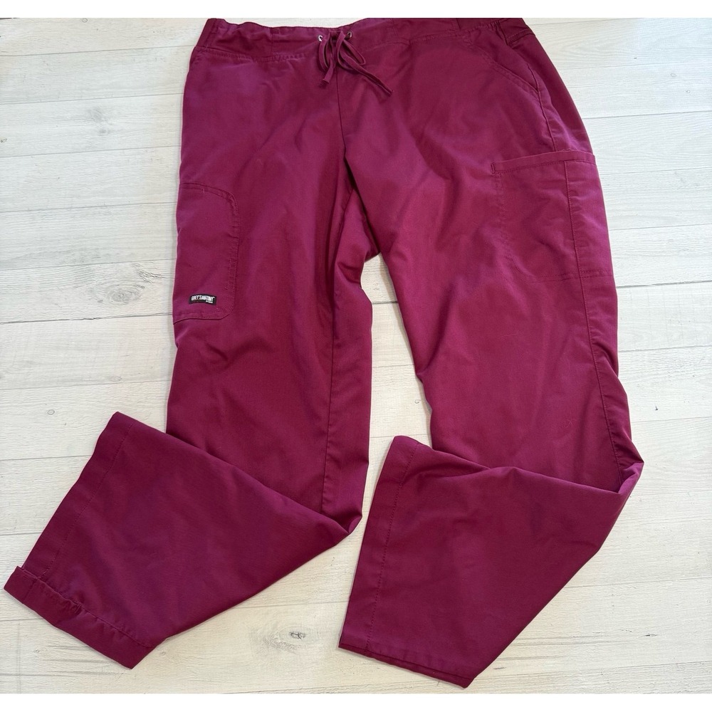 Grey's‎ Anatomy by Barco Mia Scrub Pants Wine Medium Petite